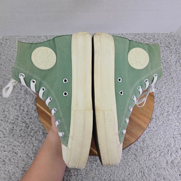 Converse CTAS All Star Lift Hi Platform By You Green Canvas Y2K Sneaker Womens 8 - Picture 8 of 13